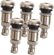 5pcs Metal Tire Valve Stems Replacement Kit for Cars Trucks ATV Trailers Quick Screw-on for Easy Installation