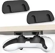 2 Pcs Controller Desk Mount Fit for PlayStation 5/PlayStation 4 Controller, PS5 Controller Holder Storage Rack, No Drilling Stick Under Desk Stand Hanger for PS4 Gaming Controllers