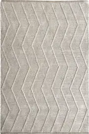 Zig Zag Cream Wool Rug