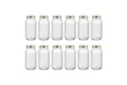 12PK Lemon & Lime Roma Ribbed Conserve Glass Jar with Air-Tight Screw Lid 800ml