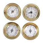 4x Thermometer Hygrometer Barometers Clock Weather Instrument Pressure Gauge Set