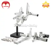For Benelli TNT125 TNT135 2016-2022 CNC FootPegs Rearset Pedals Rear Set Silver