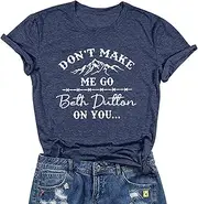 [SRHJOPNFR] Don't Make Me Go Shirts Women Vintage Graphic Country Shirt Tops