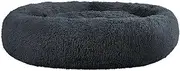 Pet Bed Dog Cat 110cm Calming Extra Large Soft Plush Dark Grey Cozy Comfortable