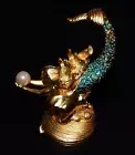 Estee Lauder Pleasures Sparkling Mermaid Solid Perfume Compact EXC!