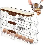 Automatic Scrolling Egg Rack - 3-Layer Egg Dispenser For Fridge Or | Smart Storage Organizer For Refrigerator, Pantry, Or Kitchen, Durable And Space-Saving Design