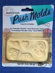 AMACO Hearts & Swirls Push Mold Judy Maddigan Polymer Clays & Plastic Valentine