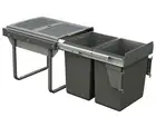 kitchen pull out dual bin 2x 20L bins heavy duty runners door mount cabinet new