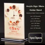 Acrylic Sign Holder T Shape Double-Sided Desktop Display Counter Menu Stand
