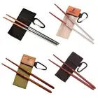 Folding Chopsticks Portable Travel Picnic Outdoor Camping Tableware Wooden New