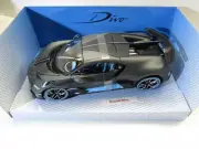 Burago Diecast 1:18 Scale Model Bugatti Divo Grey/Blue #18-11045