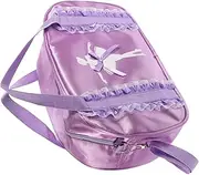 [SUPVOX] Girls Dance Bag Adjustable Straps Ballet Bag Cartoon Pattern Multi-use for School Travel Shopping Purple