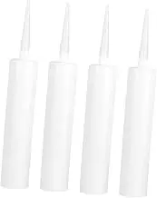 Vaguelly 4Pcs Refillable Caulking Tubes Reusable Sealant Tubes for DIY Projects and Repairs for Cracks Tiles and Grout Durable Design for Long Lasting Use