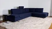 Ryder | Fabric Lounge Suite - Right Facing Chaise - Navy