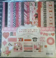 Echo Park Love Story Collection Kit Heart Valentine Wedding Forever Flowers Rose