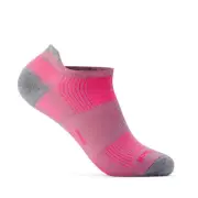 Wrightsock Eco Run Tab S AU 4-6 Womens Grey/Pink Unisex Running/Sport Socks