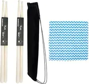 Yiyuanhe 5A Classic Maple Wood Drum Sticks for Adults, Students & Beginners (2 Pairs) - Tapered Tip, Non-Slip, Durable Drumsticks for Acoustic Drums, Electronic Drums, Professional Jazz Use