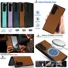 For Samsung Galaxy Z Fold 6 5 4 PC+TPU+Leather Magnetic Case Slim Bumper Cover