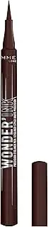 Rimmel Wonder'Ink, 002 Spiced Chestnut, Brown, Eyeliner, Eyeliner Pen, Precision Eyeliner, Precision Eyeliner Pen, Matte Eyeliner, Matte Finish, High Pigment, All Day Wear, Waterproof, Smudge-proof, 1ml (0.03oz)
