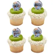 Cake Toppers New Dream Big Cupcake Rings One Dozen
