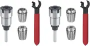 Binxind 2X Shank Router Bit Colle Collet Extension Chuck Converter Adapter,Convert 1/2,1/4-Inch Shank Bit with ER20 Collet