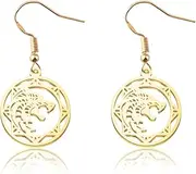 [OKEYCH] Fantasy Book Inspired Gift Wolf Design Earrings Book Fan Jewelry Bookish Cosplay Merch