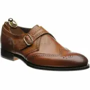 Handmade Men's Leather Brown Wingtip Stylish Monk Straps Dress Stylish Shoes-368