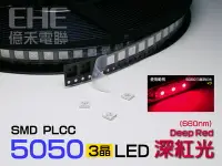 在飛比找Yahoo!奇摩拍賣優惠-EHE】三晶SMD 5050 LED【深紅光 660nm】每
