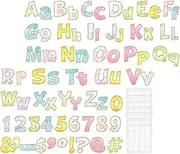 DIYEAH 1 Set Watercolor Alphabet Letters for Classroom Home Decor Die Cut Paper Letter Decals for Bulletin Boards Wall Decoration Creative Nursery Study Room Accessories