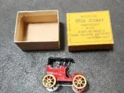 Vintage Old Timer Red Tin Miniature Model T Car in Box An Elvin Prod Move Wheels