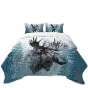 Moose Drawing Coverlet
