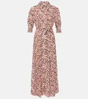 [Rixo] Rixo Bloom floral shirt dress AU 16 pink