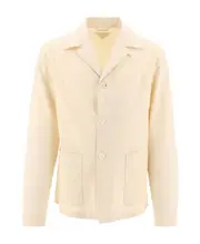 Prada Long-Sleeved Button-Up Jacket XL,L neutral color