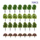 70 X Light Green Trees Model Train Wargame Diorama Garden Scenery Layout HO