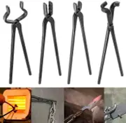 4Pcs Knife Making Tongs Set Bladesmith Blacksmith Knife Tong Anvil Vise Forge