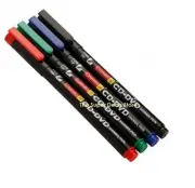 Camlin CD - DVD Marker Pen - Pack of 4 Assorted Colors (Black, Blue, Red, Green)