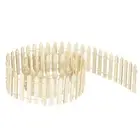Miniature Garden Fence, 35 Inch Long Picket Fence Mini Ornament, Wood Color