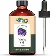Organic Zing Violet (Viola) Oil | Pure & Natural Essential Oil for Aroma, Diffusers, Haircare & Massage - 118ml/3.99fl oz