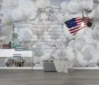 3D America Floral Wallpaper Wall Mural Removable Self-adhesive 1003