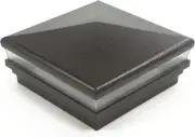 4" sq. Antique Brown Neptune Low Voltage LED Light Post Cap (6 Pack) [1485B]
