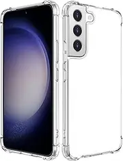 [Jusisfone] Samsung Galaxy S23 Case Crystal Clear Shockproof Protective Cell Phone Back Cover [Anti-Yellowing] [Drop Protection] Flexible TPU Design for Galaxy S23 6.1" Transparent Slim Fit Skin Shell
