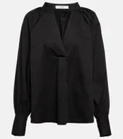 [CO] CO Oversized V-neck cotton blouse AU 6 black
