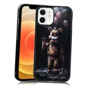 Black Cute FNAF Phone Case Fit for iPhone TPU Shockproof Protective 12 Mini