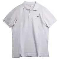 在飛比找Yahoo奇摩購物中心優惠-LACOSTE 品牌經典鱷魚LOGO 男POLO衫(淺灰色)