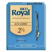 Rico Royal Alto Clarinet Reeds Strength 2.5 2 1/5 10 Reeds RDB1025