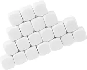 Abaodam 30pcs Acrylic Blank Dice for Boy Girl Math Teaching Props Light Weight Six-Sided Design Easy to Write Engrave for Family Games Parties and Classroom Activities