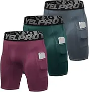 [Generic] Pack Men Sports Shorts Active Workout Under with Pocket