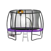 Kahuna Trampoline 12 Ft With Basketball Set - Purple
