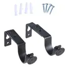 2Pcs Extendable Curtain Rod Holder Single Rod Bracket Curtain Rod Support Hanger