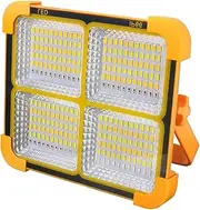 Generic 400W LED Solar Floodlight IP66 Waterproof Outdoor Camping Portable Lamp USB Rechargeable Outdoor Emergency LED Flood Lamp Super Bright Camping Lantern with Stand Holder